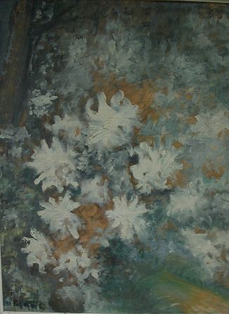 Bild Gemälde - Blanc - Blumenstilleben - impressionistisch