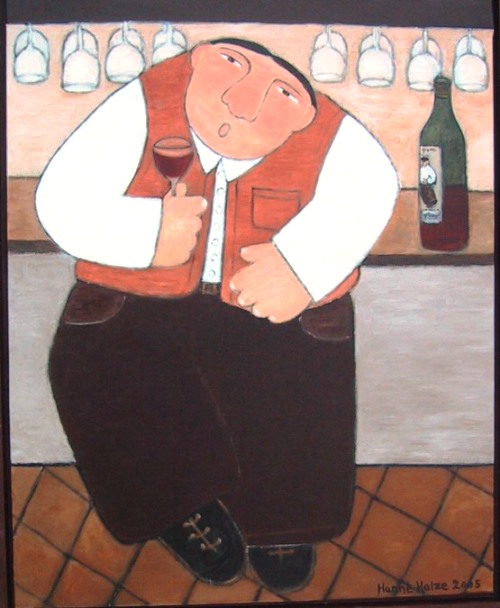 Bild Gemälde - Hanne Holze - Mann an der Bar