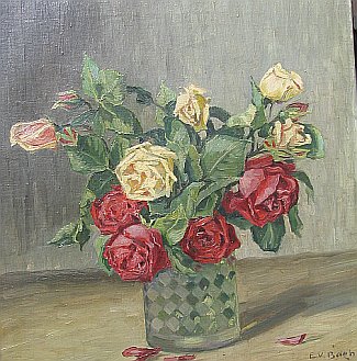 bild Gemälde - E. V. Bagh - Rosengemälde