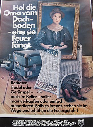 Bild Gemälde - Brandkasse - Werbeplakat