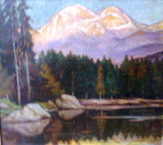 Bild Gemälde - Jos v. Brackel - Güll im Alpenglühen - Hintersee
