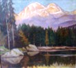 Bild Gemälde - Jan v. Brackel - Güll im Alpenglühen - Hintersee