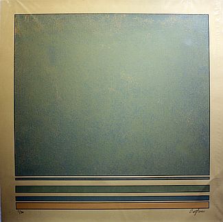 Bild Gemälde - Enrique Cattaneo - Composition in hellgrün, grau und blau