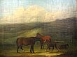 Bild Gemälde - Richard Barret Davis - Pferde und Fohlen in einer Berglandschaft