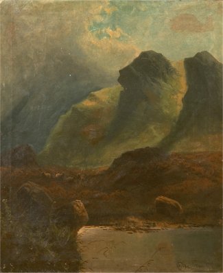Bild Gemälde Gray, Cederic Charles Curven C. ( ? )" Schottische Landschaft"