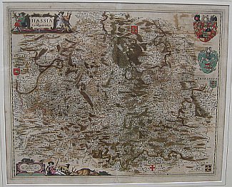 Bild Gemälde - Hassia - Historische Landkarte Hessens