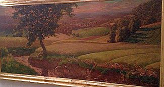 Bild Gemälde - Julius v. Kreyfeld - Riesen-Rhönlandschaft mit Blick auf Bieberstein wohl  um 1907