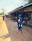 Bild Gemälde - Wilhelm Kuhnert - Afrikanscher Markt