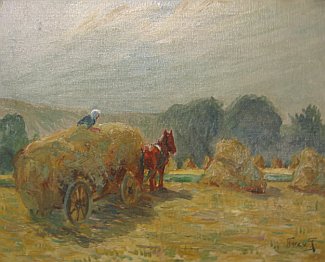Bild Gemälde - Gustav von Marx - Bei der Ernte