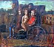 Bild Gemälde - Andrei Medwedew - 5 Personen mit Wagen