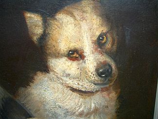 Bild Gemälde - Heinrich Georg Michaelis - weisse Huskies