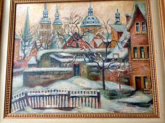 Bild Gemälde - Isa Mittelbach - Fuldaer Dom im Winter