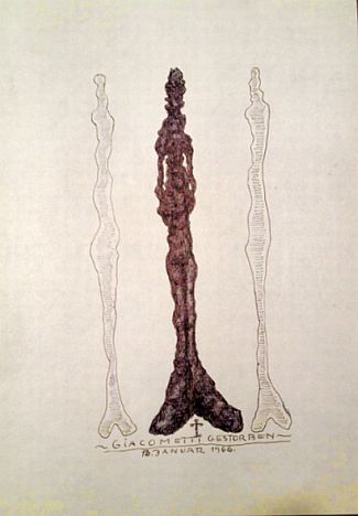 Bild Gemäde - Mueller-Leutert - Hommage an Giacometti