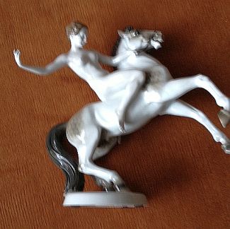Kunsthandwerk - Rosenthal - Nackte auf Pferd