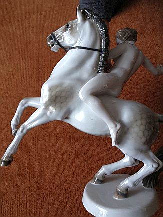 Kunsthandwerk - Rosenthal - Nackte auf Pferd