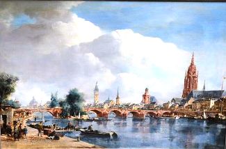 Bild Gemälde - Peter Götz Pallmann - Die alte Frankfurter Mainbrücke