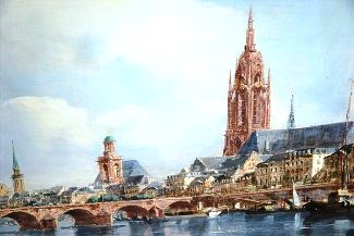 Bild Gemälde - Peter Götz Pallmann - Die alte Frankfurter Mainbrücke