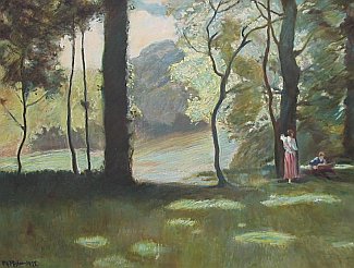 Bild Gemälde Pfister, F.H. - Maleridylle im Park