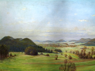 Bild Gemälde - Hermann Pfennig - Blick auf Besse bei Kassel