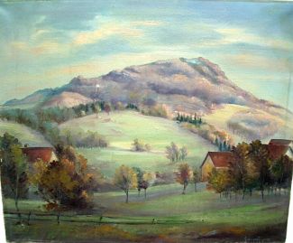 Bild Gemälde - Gustl Scheffer - Milseburg in der Rhön bei Fulda