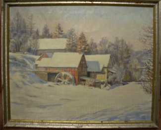Bild Gemälde - Rudolf Siegmund - Die Passmühle - Neikirchen Kreis Hünfeld