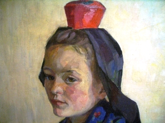 Bild Gemälde - Anna Thomas-Jakobi - Junge Schwälmerin