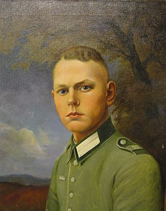 Bild Gemälde - Junger Soldat 1. Weltkrieg