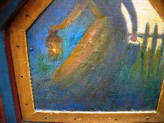 Bild Gemälde - Unbekannter Künstler - Frau mit Kerze