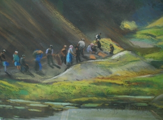 Bild Gemälde - unbekannter Küstler - Kohleabbau im Tagebau 2