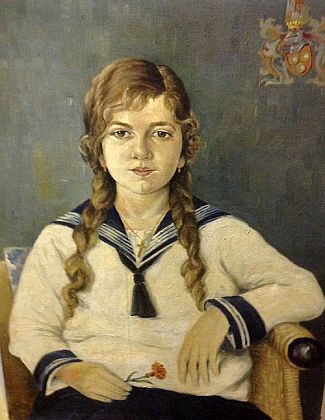 Bild Gemälde - unbekannter Künstler - junges, adeliges Mädchen