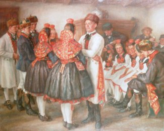 Bild Gemälde Walter Waentig Die Tanzpause
