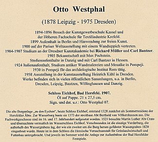 Bild Gemälde - Otto Westphal - Schloss Eichhof Bad Hersfeld