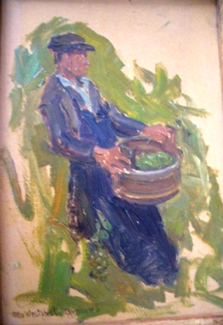 Bild Gemälde - Otto Westphal  -  Weinlese bei Charneux sur Montreux 1922