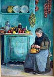 Bild Gemälde - Otto Westphal - Kücheninterieur