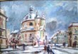 Bild Gemälde - Prof. Oldrich Zezula - Kirche und Ort im Winter