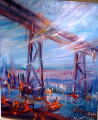 Bild Gemälde - Konrad Zuse - Brücke über Utopia