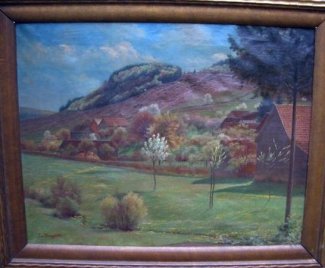Bild Gemälde Julius Kreyfeld Danzwiesen an der Milseburg