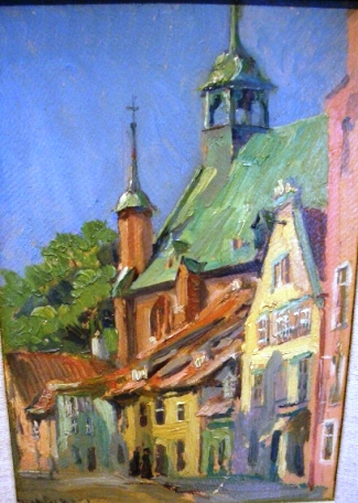 Bild Gemälde - Otto Westphal - Johanneskloster Stralsund